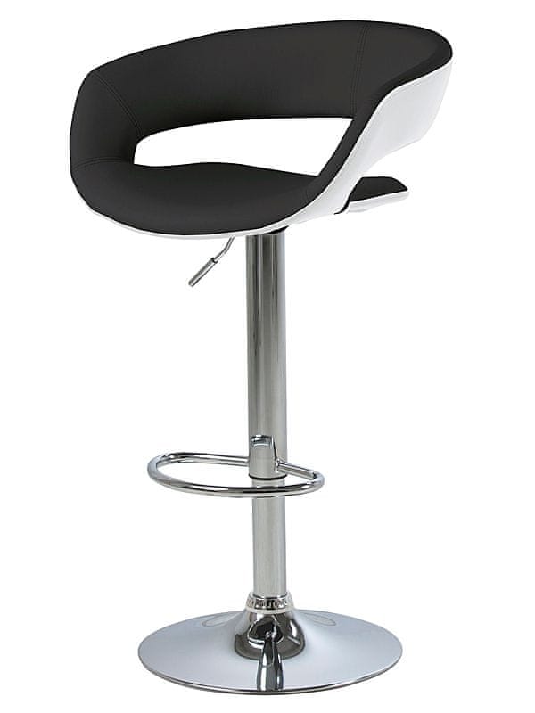 Design Scandinavia Barová stolička Garry (Súprava 2 ks) biela / čierna
